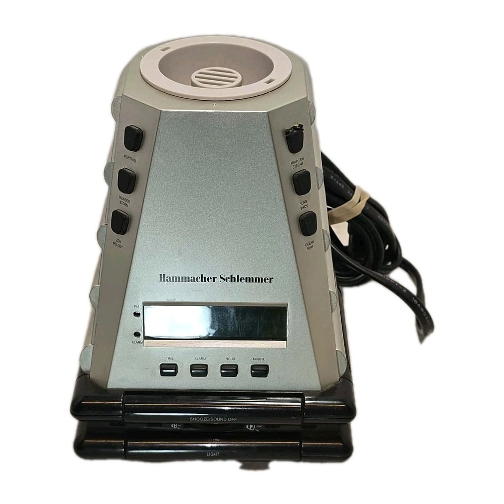 Hammacher Schlemmer GUC Sound Machine Alarm Clock Zen Relaxation Decor